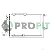 Радиатор кондиционера PROFIT W1ZDD DY PR 5050C1 Opel Astra (G) 2 Седан 1.4 (F69) 90 л.с. 2007 – 2009