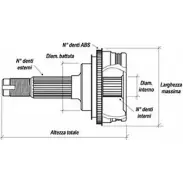 Шрус граната KAISHIN 7D 52OCK 3150009 3363036 7P6V2