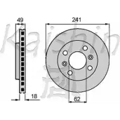 Тормозной диск KAISHIN Hyundai i10 (PA) 1 Хэтчбек CBR048 DPT 8UU FEGQD