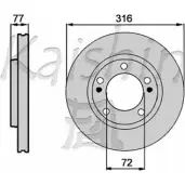 Тормозной диск KAISHIN CBR297 WW 7K5 A5ILUFP Hyundai Matrix (FC) 1 2001 – 2010