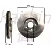 Тормозной диск KAISHIN CBR373 Q22LN WD N6LH Kia Opirus (GH) 1 Седан 3.8 V6 267 л.с. 2006 – 2024