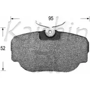 Тормозные колодки, дисковые, комплект KAISHIN 8YG 8Q D10106 3364930 ISGD0NG