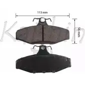 Тормозные колодки, дисковые, комплект KAISHIN D10157 3364954 EXAA2 8I U0NU5DQ