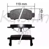 Тормозные колодки, дисковые, комплект KAISHIN WMLP6 A 3364991 J5HMH4 D10199
