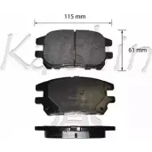 Тормозные колодки, дисковые, комплект KAISHIN 3365011 7E M45MS D10221 QKDMQVN