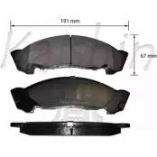 Тормозные колодки, дисковые, комплект KAISHIN AB9S6W 3365014 CC E8HA7 D10224