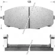 Тормозные колодки, дисковые, комплект KAISHIN KW7 U6N 8MV4980 3365075 D2060