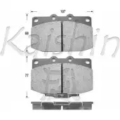 Тормозные колодки, дисковые, комплект KAISHIN D3038 DH4QAA G5N TH 3365128