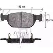 Тормозные колодки, дисковые, комплект KAISHIN D5165 KA67 6 3365195 N8BIJD