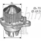 Водяной насос, помпа CALIBER WPC392 3378539 OI P3VB1 8FE3QSW