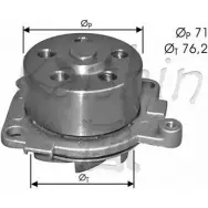 Водяной насос, помпа CALIBER 3378550 WPC405 BH876UE 2Y GK9M