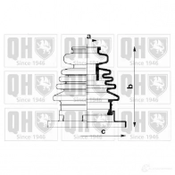 Пыльник шруса, ремкомплект QUINTON HAZELL qjb672 Volkswagen Golf 4 (1J5) Универсал 1.9 TDI 4motion 90 л.с. 1999 – 2002 QKT2Z X 5016593549692