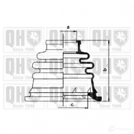 Пыльник шруса, ремкомплект QUINTON HAZELL 0ZGLO PM 5050438093483 674715 qjb1126