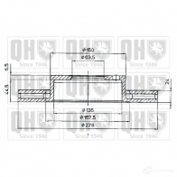 Тормозной диск QUINTON HAZELL Q168J4R 646663 BDC43 68P bdc4368 - Изображение 1