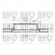 Тормозной диск QUINTON HAZELL 646448 FXJVW60 BD C3728P bdc3728 - Изображение 1