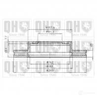 Тормозной диск QUINTON HAZELL 17986Z BD C4987P 647018 bdc4987 - Изображение 1