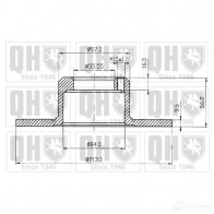 Тормозной диск QUINTON HAZELL 646156 bdc3189 BDC318 9P JDPP7U - Изображение 1