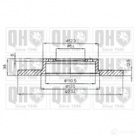Тормозной диск QUINTON HAZELL M7OYT bdc4222 BDC422 2P 646606 - Изображение 1