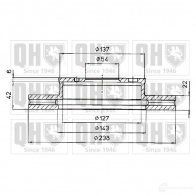 Тормозной диск QUINTON HAZELL WK7T5KY bdc3835 646539 B DC3835P - Изображение 1
