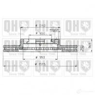 Тормозной диск QUINTON HAZELL E3GZG0X bdc3834 BDC38 34P 646538 - Изображение 1