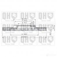 Тормозной диск QUINTON HAZELL 646464 BD C3748P bdc3748 CI3VAMW
