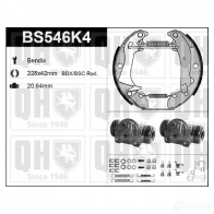 Барабанные тормозные колодки, комплект QUINTON HAZELL 5050438350128 651750 3IK D3X bs546k4