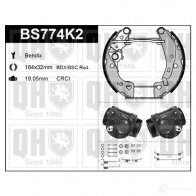 Барабанные тормозные колодки, комплект QUINTON HAZELL 651921 J 99QF bs774k2 5050438349092