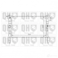 Радиатор охлаждения двигателя QUINTON HAZELL Opel Astra (F) 1 Универсал 1.6 Si (F08. C05) 101 л.с. 1992 – 1994 5016593370029 qer1243 V5 D8X