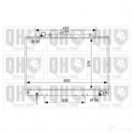 Радиатор охлаждения двигателя QUINTON HAZELL Mitsubishi L200 3 (K6, K7) 1996 – 2005 qer2439 5050438134285 PPDXF Z