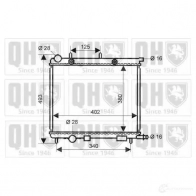 Радиатор охлаждения двигателя QUINTON HAZELL Citroen C3 Pluriel 1 (HB, PF1) 2002 – 2009 5050438001419 qer2069 OK3 O8