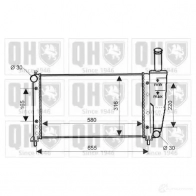 Радиатор охлаждения двигателя QUINTON HAZELL 5016594017169 Fiat Punto (188) 2 Хэтчбек 1.2 16V 80 (1833, 235, 253, 255, 333, 353, 639 80 л.с. 1999 – 2006 qer1928 HI 8GQSH