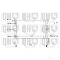 Радиатор охлаждения двигателя QUINTON HAZELL 5016593551756 UK9 S1 Opel Astra (F) 1 Универсал 1.4 Si (F08. C05) 82 л.с. 1992 – 1998 qer1679