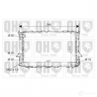 Радиатор охлаждения двигателя QUINTON HAZELL 8XJ PDM0 Audi A6 (C4) 1 Универсал 1.9 Tdi 90 л.с. 1994 – 1997 5016593550872 qer1574