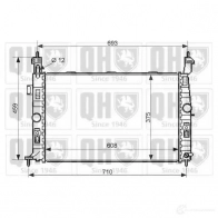 Радиатор охлаждения двигателя QUINTON HAZELL Opel Meriva (A) 1 2003 – 2010 qer2458 5050438134476 BYOTL D