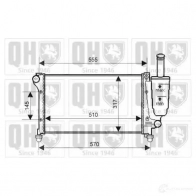 Радиатор охлаждения двигателя QUINTON HAZELL 5050438006605 670759 9X ROSA qer2148