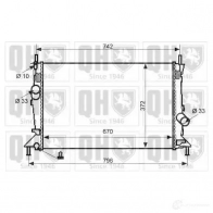Радиатор охлаждения двигателя QUINTON HAZELL J IBJFA 671011 5050438133905 qer2401