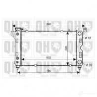 Радиатор охлаждения двигателя QUINTON HAZELL 670526 V9 PJ41 5016594016940 qer1905