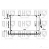 Радиатор охлаждения двигателя QUINTON HAZELL X KVFD 5016594016919 qer1902 Bmw 3 (E46) 4 Кабриолет 2.0 320 Cd 150 л.с. 2005 – 2007
