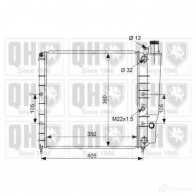 Радиатор охлаждения двигателя QUINTON HAZELL GRUZZ 9F qer1495 670191 5016593384453