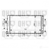 Радиатор охлаждения двигателя QUINTON HAZELL qer1930 IB6MG C0 5016594017183 Fiat Punto (188) 2 Хэтчбек 1.9 DS 60 (1831, 051, 231, 251) 60 л.с. 1999 – 2012