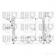 Радиатор охлаждения двигателя QUINTON HAZELL Peugeot 405 2 (4E) Универсал 1.6 88 л.с. 1992 – 1996 AO 80HL qer1500 5016593397392
