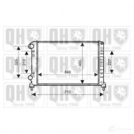 Радиатор охлаждения двигателя QUINTON HAZELL Fiat Doblo (119, 223) 1 Минивэн 1.9 D (223AxB1A) 63 л.с. 2001 – 2024 JJNZ7 J qer2153 5050438006650