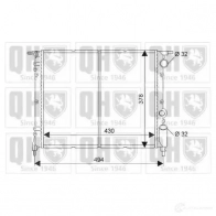 Радиатор охлаждения двигателя QUINTON HAZELL 5016593370807 qer1324 670044 QP8 YQ9
