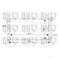 Радиатор охлаждения двигателя QUINTON HAZELL 5016594017947 Mazda qer1944 1 0DUGAT