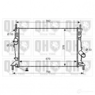 Радиатор охлаждения двигателя QUINTON HAZELL 671012 qer2402 TC 7OLT 5050438133912