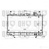 Радиатор охлаждения двигателя QUINTON HAZELL M8AADA T 670560 qer1939 5016594018036