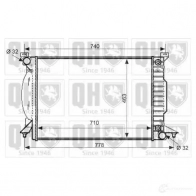 Радиатор охлаждения двигателя QUINTON HAZELL 7TUN UR qer2538 Audi A4 (B7) 3 Седан 2.5 Tdi 163 л.с. 2004 – 2006 5050438135275