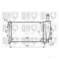 Радиатор охлаждения двигателя QUINTON HAZELL ZHO L5R qer2380 Fiat Punto (188) 2 Хэтчбек 1.2 16V 80 (1833, 235, 253, 255, 333, 353, 639 80 л.с. 1999 – 2006 5050438133691