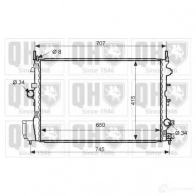 Радиатор охлаждения двигателя QUINTON HAZELL 5050438134599 671080 qer2470 A IU63