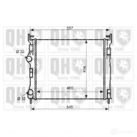 Радиатор охлаждения двигателя QUINTON HAZELL 670709 qer2095 9A QS2P 5050438001679